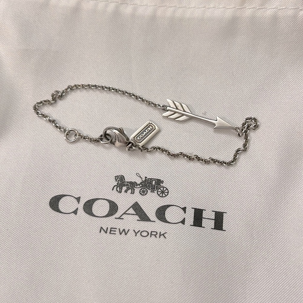 Silver Authentic Coach Arrow Bracelet
